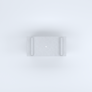 FIORIERE IN CEMENTO LISCE RETTANGOLARI PIEDINI SEPARATI IMPERMEABILIZZATE CM80X40X54H BIANCO