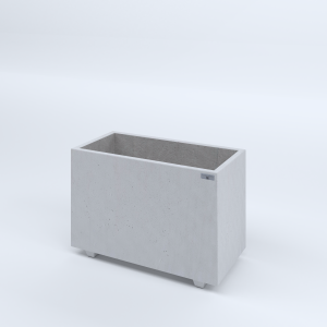 FIORIERE IN CEMENTO LISCE RETTANGOLARI PIEDINI SEPARATI IMPERMEABILIZZATE CM80X40X54H BIANCO