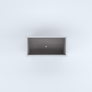 FIORIERE IN CEMENTO LISCE RETTANGOLARI PIEDINI SEPARATI IMPERMEABILIZZATE CM80X40X54H BIANCO