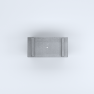 FIORIERE IN CEMENTO LISCE RETTANGOLARI PIEDINI SEPARATI IMPERMEABILIZZATE CM80X40X54H GRIGIO