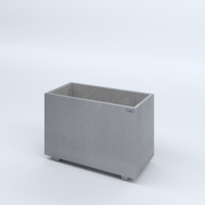 FIORIERE IN CEMENTO LISCE RETTANGOLARI PIEDINI SEPARATI IMPERMEABILIZZATE CM80X40X54H GRIGIO