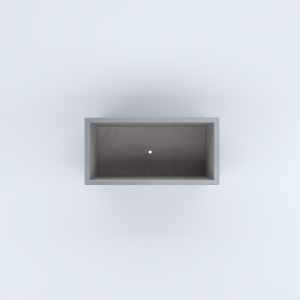 FIORIERE IN CEMENTO LISCE RETTANGOLARI PIEDINI SEPARATI IMPERMEABILIZZATE CM80X40X54H GRIGIO