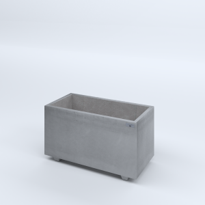 FIORIERE IN CEMENTO LISCE RETTANGOLARI PIEDINI SEPARATI IMPERMEABILIZZATE CM80X40X44H GRIGIO