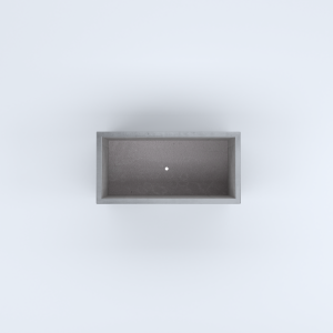 FIORIERE IN CEMENTO LISCE RETTANGOLARI PIEDINI SEPARATI IMPERMEABILIZZATE CM80X40X44H GRIGIO