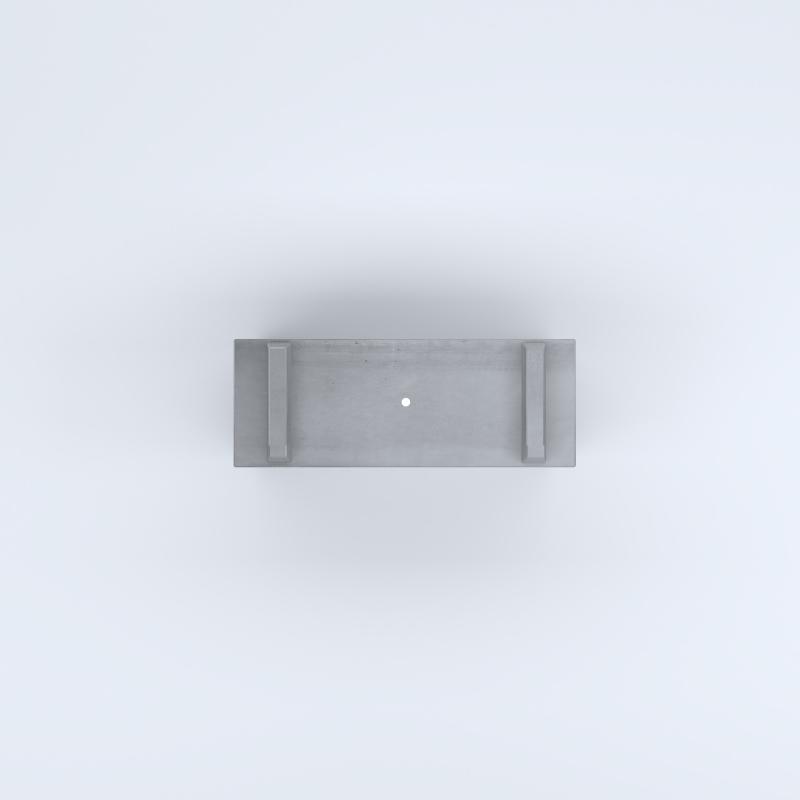 FIORIERE IN CEMENTO LISCE RETTANGOLARI PIEDINI SEPARATI IMPERMEABILIZZATE CM80X30X64H GRIGIO