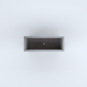 FIORIERE IN CEMENTO LISCE RETTANGOLARI PIEDINI SEPARATI IMPERMEABILIZZATE CM80X30X64H GRIGIO