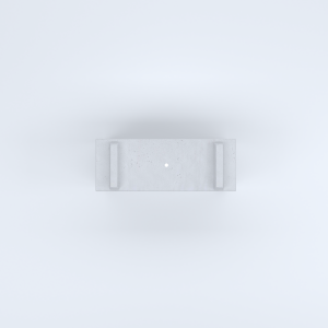 FIORIERE IN CEMENTO LISCE RETTANGOLARI PIEDINI SEPARATI IMPERMEABILIZZATE CM80X30X64H BIANCO