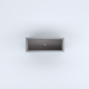 FIORIERE IN CEMENTO LISCE RETTANGOLARI PIEDINI SEPARATI IMPERMEABILIZZATE CM80X30X44H GRIGIO