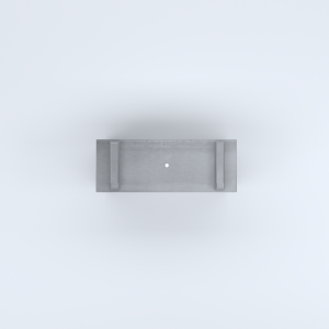 FIORIERE IN CEMENTO LISCE RETTANGOLARI PIEDINI SEPARATI IMPERMEABILIZZATE CM80X30X54H GRIGIO