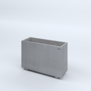 FIORIERE IN CEMENTO LISCE RETTANGOLARI PIEDINI SEPARATI IMPERMEABILIZZATE CM80X30X54H GRIGIO