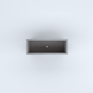 FIORIERE IN CEMENTO LISCE RETTANGOLARI PIEDINI SEPARATI IMPERMEABILIZZATE CM80X30X54H GRIGIO