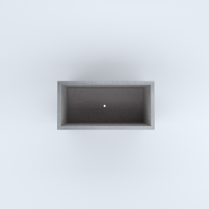 FIORIERE IN CEMENTO LISCE RETTANGOLARI PIEDINI SEPARATI IMPERMEABILIZZATE CM80X40X64H GRIGIO