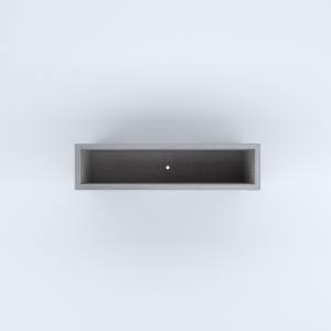 FIORIERE IN CEMENTO LISCE RETTANGOLARI PIEDINI SEPARATI IMPERMEABILIZZATE CM100X25X54H GRIGIO