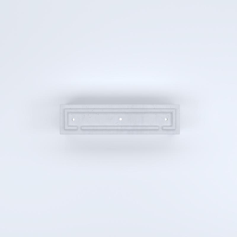 FIORIERE IN CEMENTO LISCE RETTANGOLARI PIEDINI ACQUASTOP CM100X25X70H BIANCO