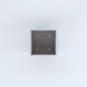 FIORIERE IN CEMENTO LISCE CUBO PIEDINI ACQUASTOP CM50X50X50H BIANCO