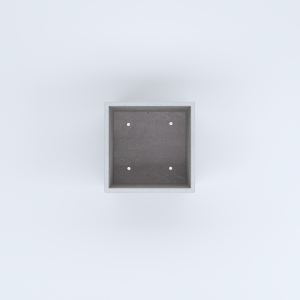 FIORIERE IN CEMENTO LISCE CUBO PIEDINI ACQUASTOP CM50X50X40H BIANCO