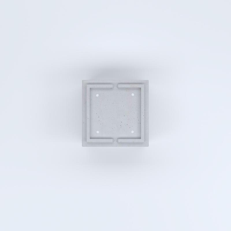 FIORIERE IN CEMENTO LISCE CUBO PIEDINI ACQUASTOP CM50X50X60H BIANCO