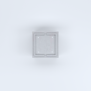 FIORIERE IN CEMENTO LISCE CUBO PIEDINI ACQUASTOP CM50X50X60H BIANCO