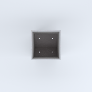 FIORIERE IN CEMENTO LISCE CUBO PIEDINI ACQUASTOP CM50X50X60H BIANCO