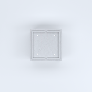 FIORIERE IN CEMENTO LISCE CUBO PIEDINI ACQUASTOP CM60X60X30H BIANCO