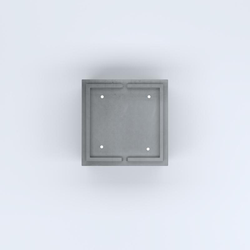 FIORIERE IN CEMENTO LISCE CUBO PIEDINI ACQUASTOP CM60X60X70H GRIGIO
