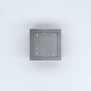 FIORIERE IN CEMENTO LISCE CUBO PIEDINI ACQUASTOP CM60X60X70H GRIGIO