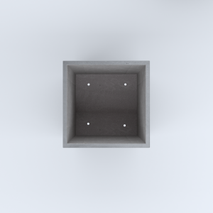 FIORIERE IN CEMENTO LISCE CUBO PIEDINI ACQUASTOP CM60X60X70H GRIGIO