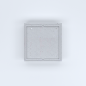 FIORIERE IN CEMENTO LISCE CUBO PIEDINI ACQUASTOP CM80X80X60H BIANCO