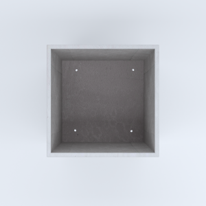 FIORIERE IN CEMENTO LISCE CUBO PIEDINI ACQUASTOP CM80X80X70H BIANCO