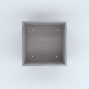 FIORIERE IN CEMENTO LISCE CUBO PIEDINI ACQUASTOP CM80X80X50H GRIGIO