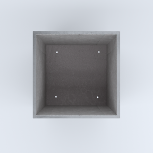 FIORIERE IN CEMENTO LISCE CUBO PIEDINI ACQUASTOP CM80X80X80H GRIGIO