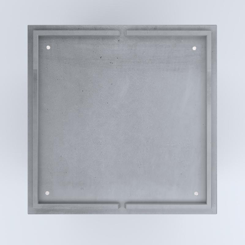 FIORIERE IN CEMENTO LISCE CUBO PIEDINI ACQUASTOP CM100X100X50H GRIGIO