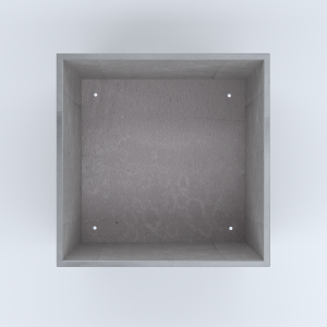 FIORIERE IN CEMENTO LISCE CUBO PIEDINI ACQUASTOP CM100X100X60H GRIGIO