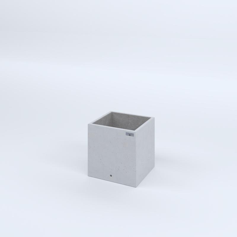 FIORIERE IN CEMENTO LISCE CUBO SENZA PIEDINI CM40X40X40H BIANCO