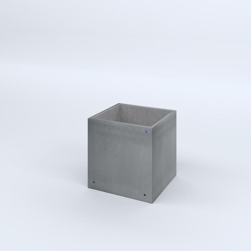 FIORIERE IN CEMENTO LISCE CUBO SENZA PIEDINI CM50X50X50H GRIGIO