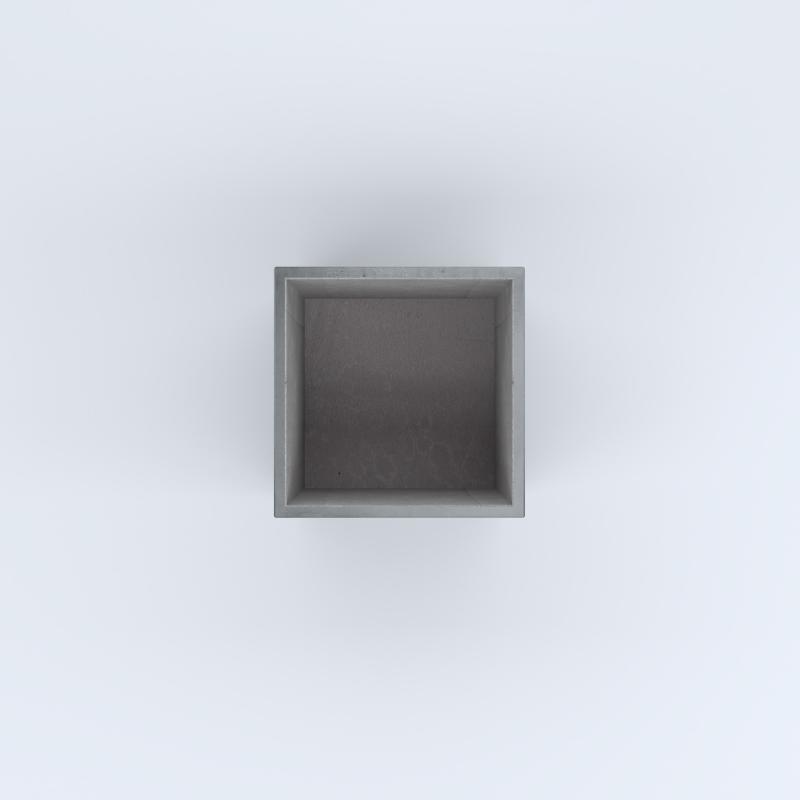 FIORIERE IN CEMENTO LISCE CUBO SENZA PIEDINI CM50X50X50H GRIGIO