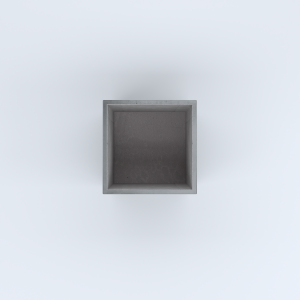 FIORIERE IN CEMENTO LISCE CUBO SENZA PIEDINI CM50X50X50H GRIGIO