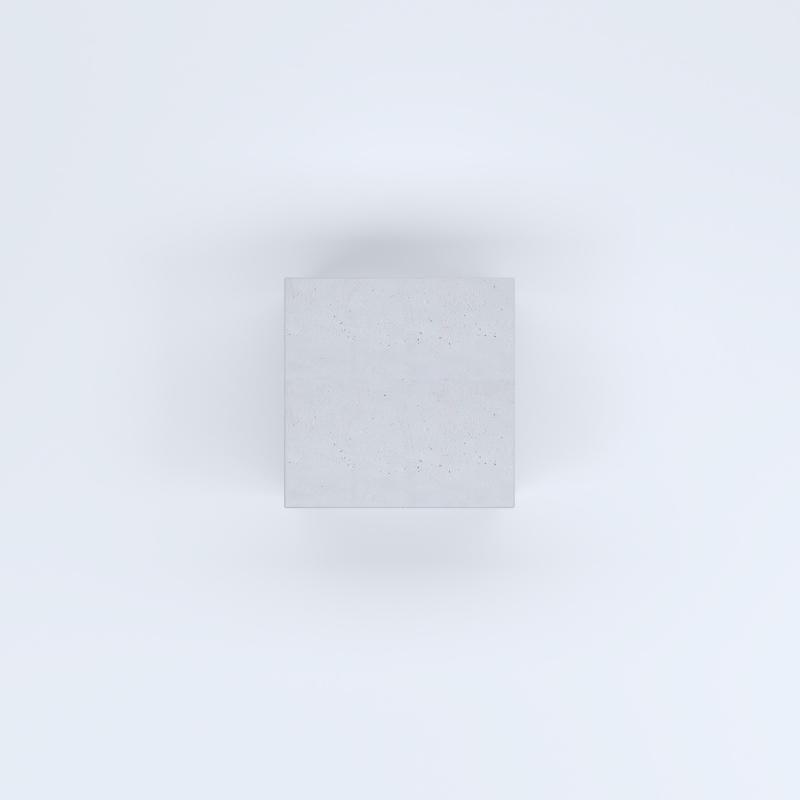 FIORIERE IN CEMENTO LISCE CUBO SENZA PIEDINI CM50X50X60H BIANCO