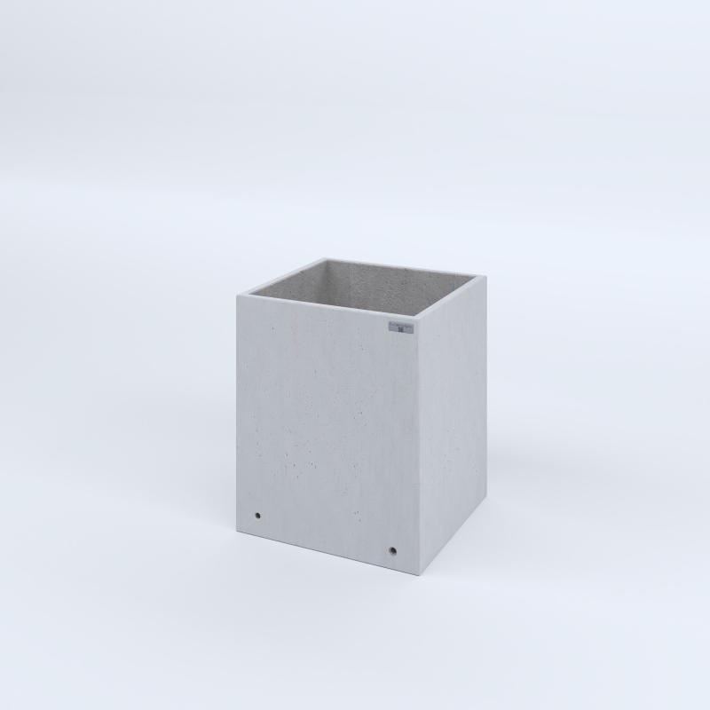 FIORIERE IN CEMENTO LISCE CUBO SENZA PIEDINI CM50X50X60H BIANCO