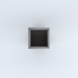 FIORIERE IN CEMENTO LISCE CUBO SENZA PIEDINI CM40X40X70H GRIGIO