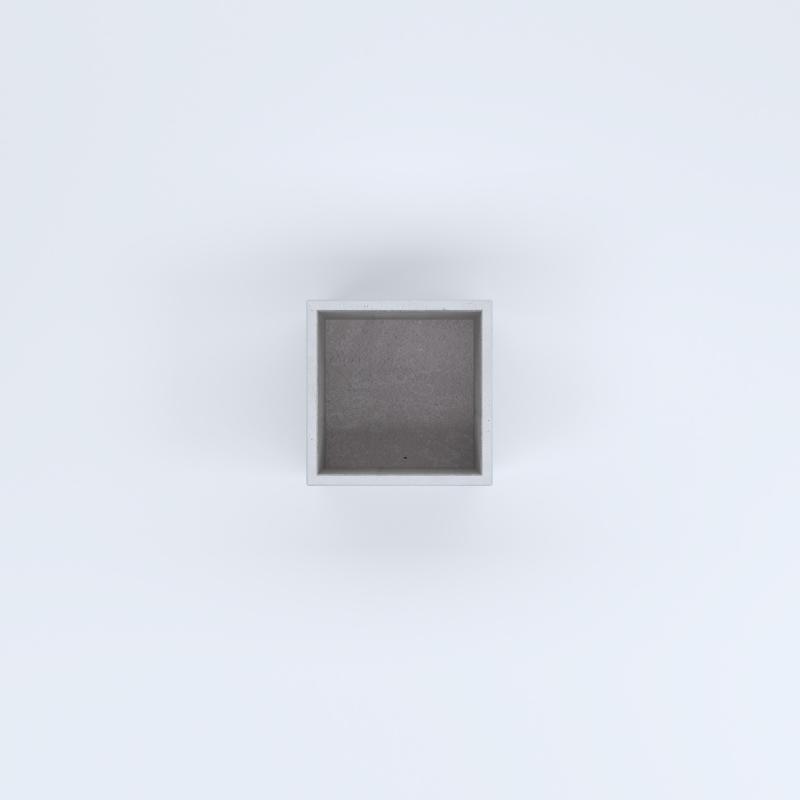 FIORIERE IN CEMENTO LISCE CUBO SENZA PIEDINI CM40X40X30H BIANCO