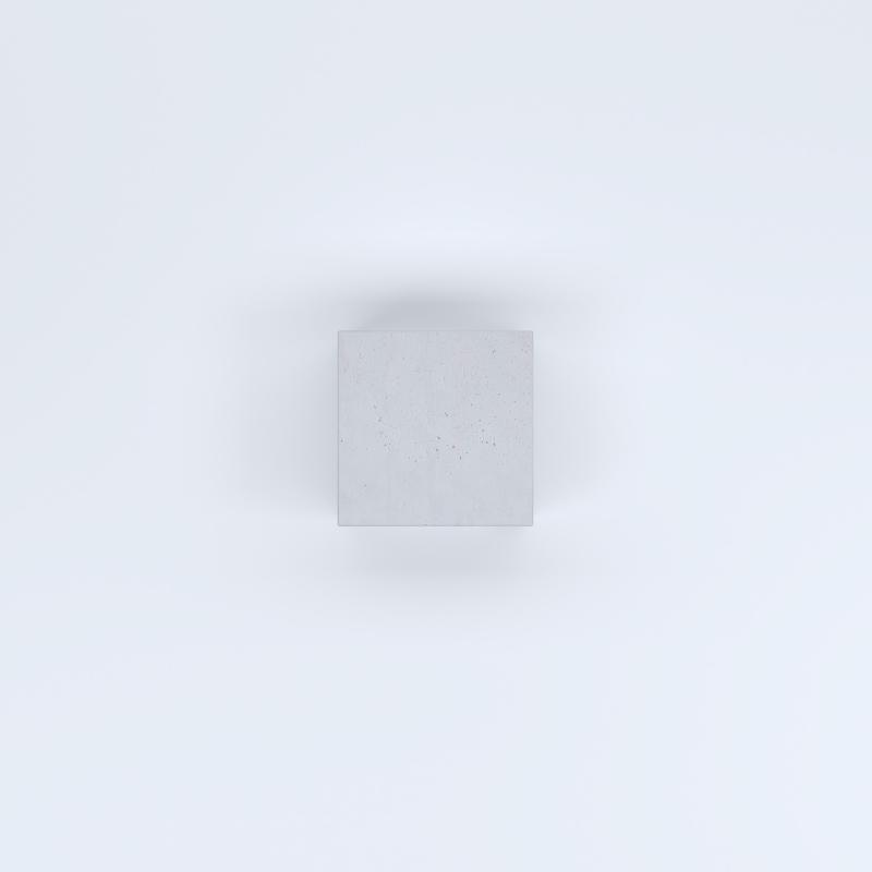 FIORIERE IN CEMENTO LISCE CUBO SENZA PIEDINI CM40X40X60H BIANCO