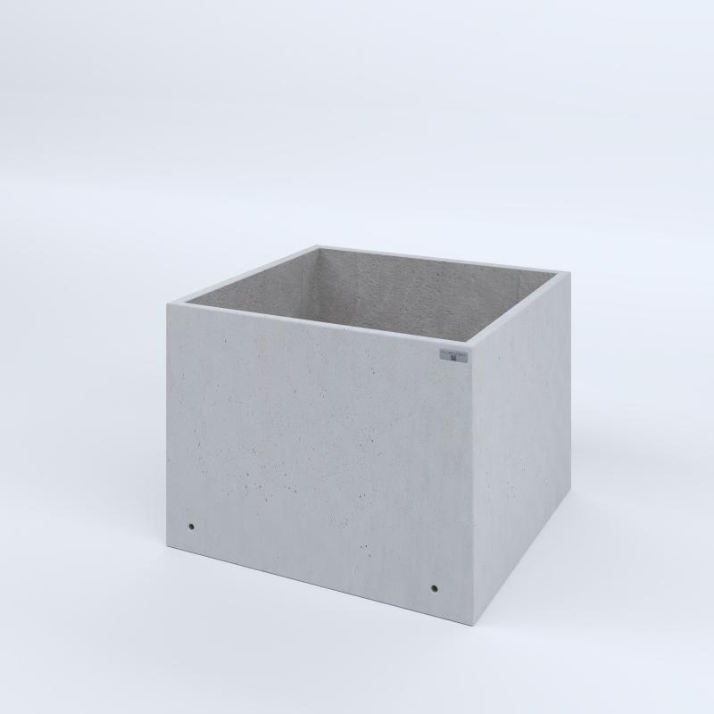 FIORIERE IN CEMENTO LISCE CUBO SENZA PIEDINI CM80X80X60H BIANCO