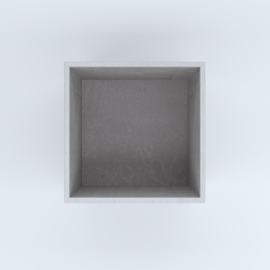 FIORIERE IN CEMENTO LISCE CUBO SENZA PIEDINI CM80X80X60H BIANCO