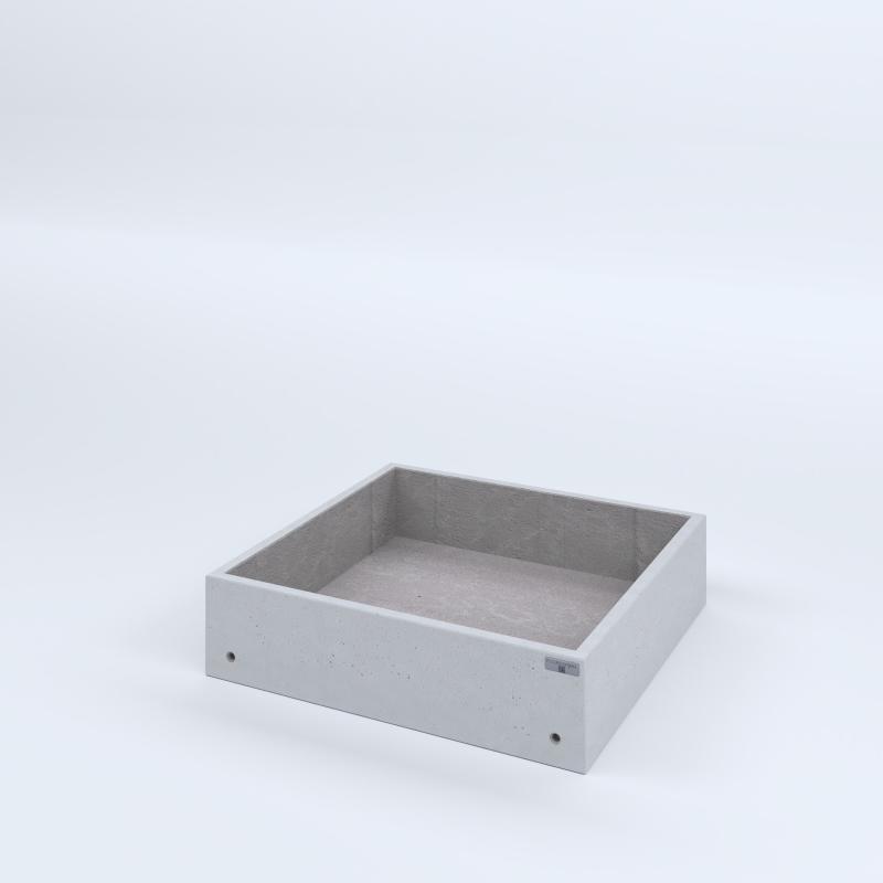 FIORIERE IN CEMENTO LISCE CUBO SENZA PIEDINI CM80X80X20H BIANCO