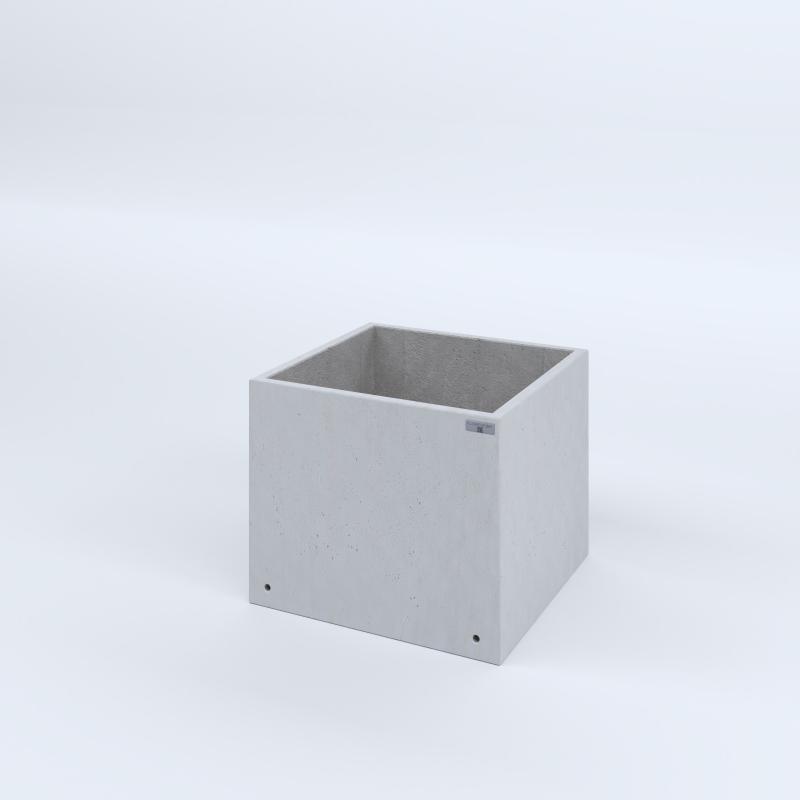 FIORIERE IN CEMENTO LISCE CUBO SENZA PIEDINI CM60X60X50H BIANCO