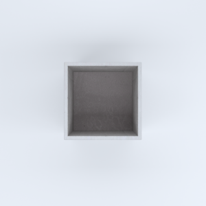 FIORIERE IN CEMENTO LISCE CUBO SENZA PIEDINI CM60X60X50H BIANCO