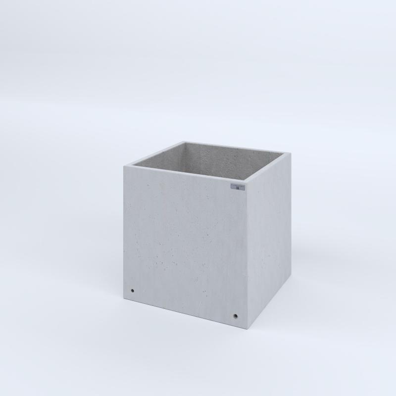 FIORIERE IN CEMENTO LISCE CUBO SENZA PIEDINI CM60X60X60H BIANCO