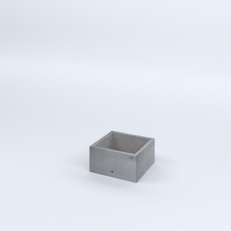 FIORIERE IN CEMENTO LISCE CUBO SENZA PIEDINI CM40X40X20H GRIGIO